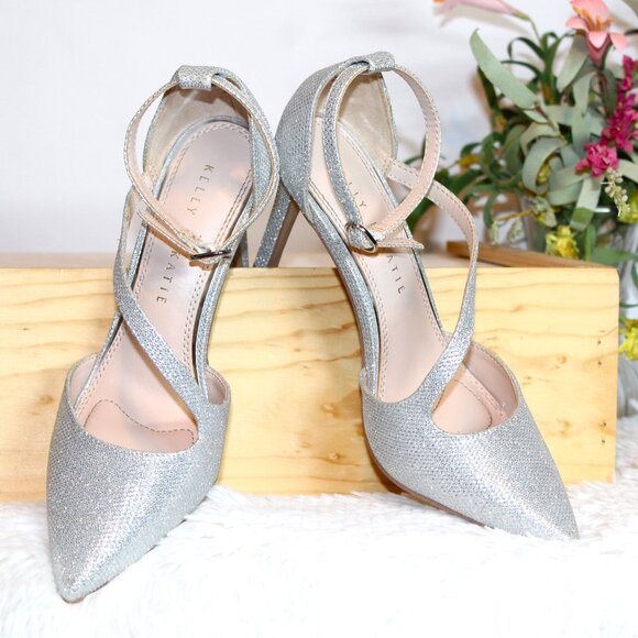 Kelly & Katie Savama Silver Metallic Strappy Heel - Picture 4 of 12